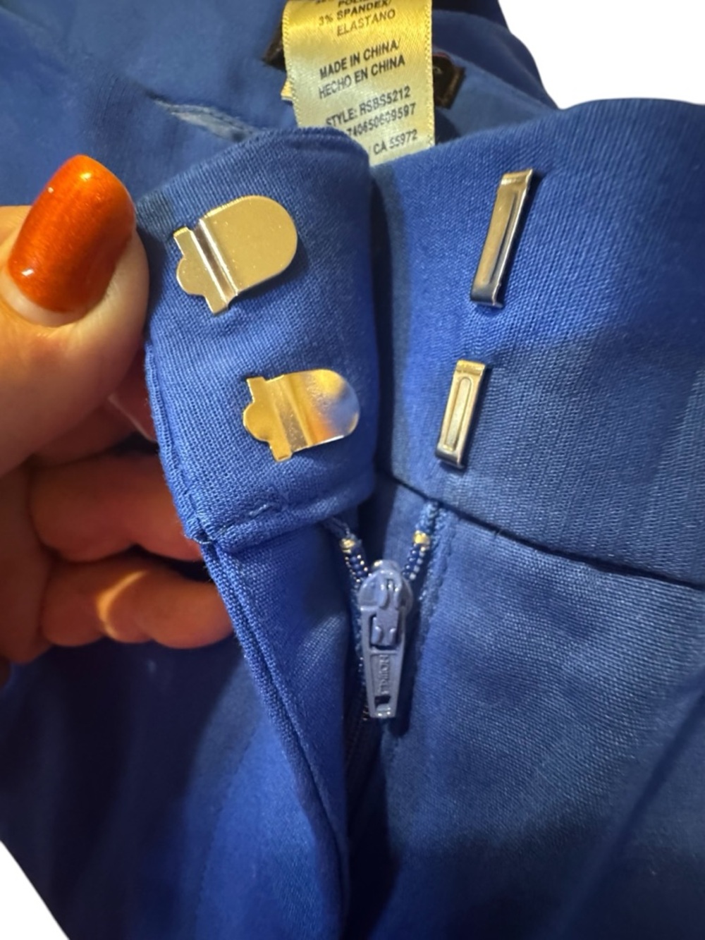 Rafaella Cobalt Blue Capri Pants w/Leg Detail   SIZE: 10   #O - Picture 5 of 7